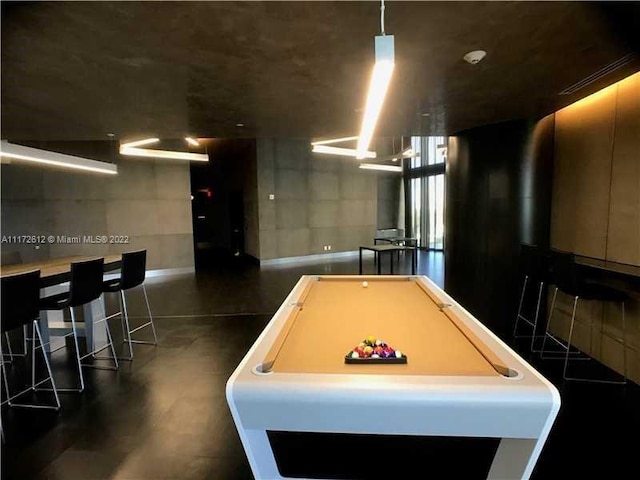 recreation room featuring pool table