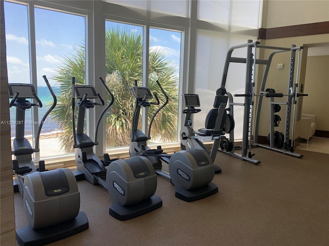 view of exercise room