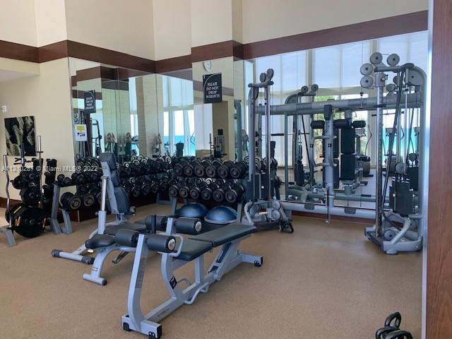 view of workout area