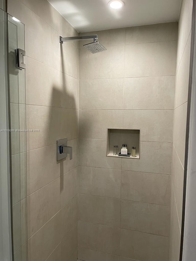 details with tiled shower