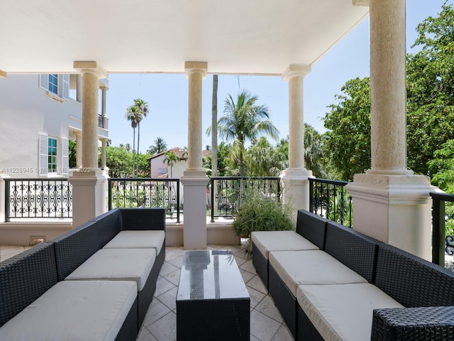 balcony with an outdoor living space