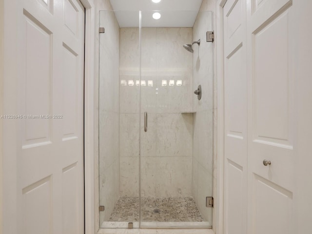 bathroom with walk in shower