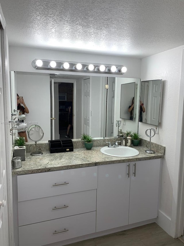 3401 N Country Club Dr Unit 406, Aventura, FL 33180 - bathroom with vanity and a textured ceiling