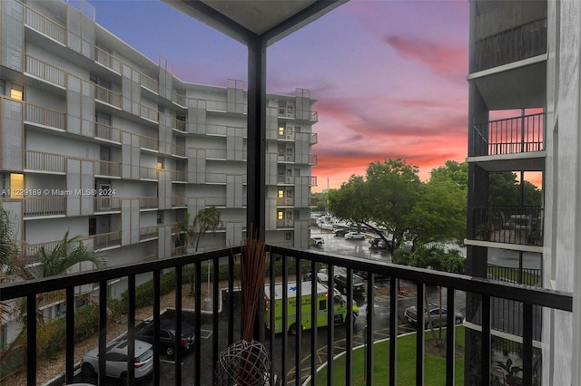 3401 N Country Club Dr Unit 406, Aventura, FL 33180 - view of balcony at dusk