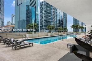 view of pool with a patio