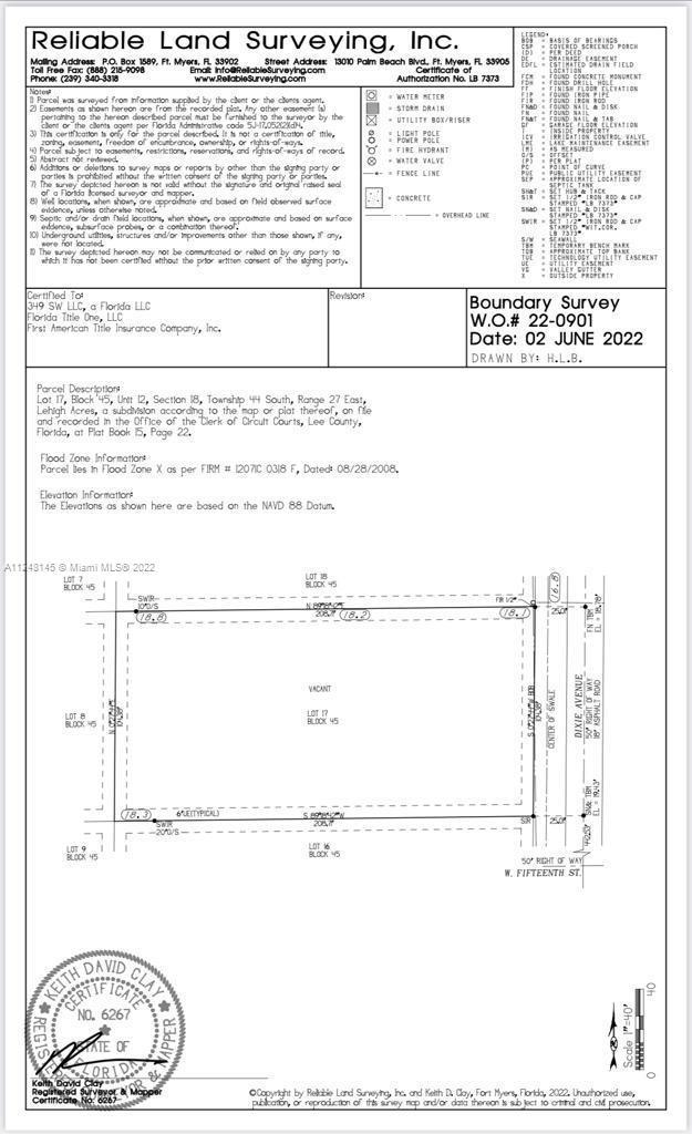 1509 Dixie Ave, Lehigh Acres FL, 33972 land for sale