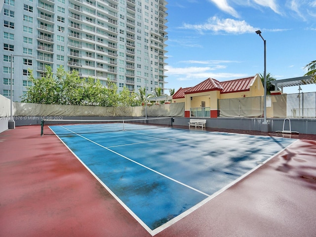 view of tennis court