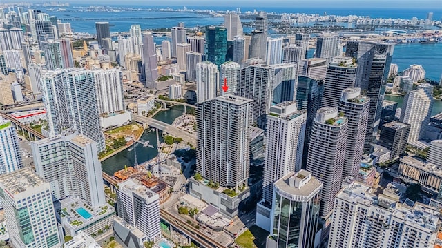 view of city with a water view