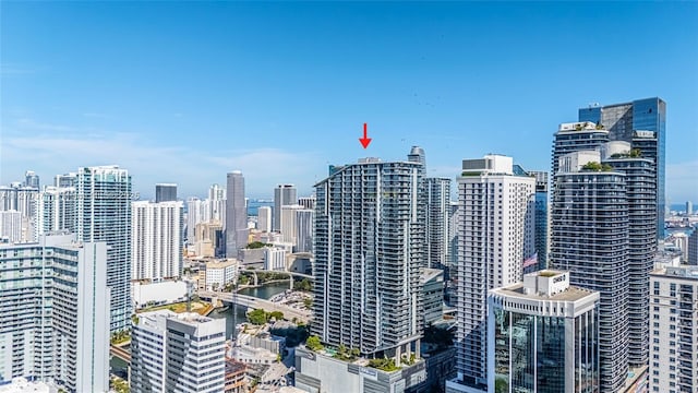 view of city featuring a water view