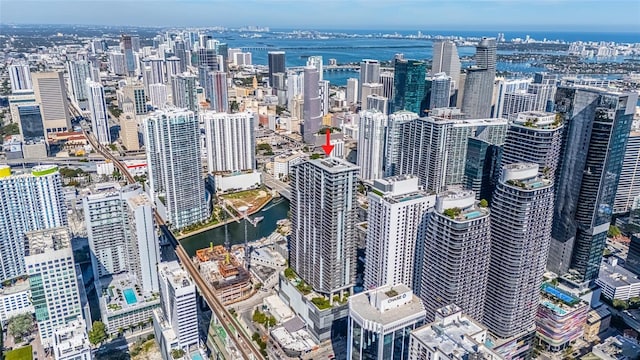 city view with a water view