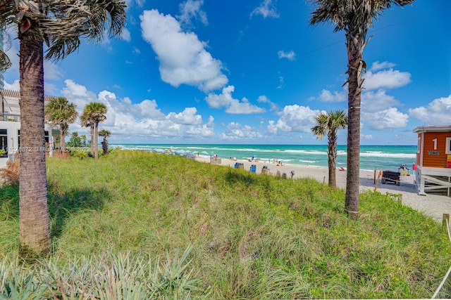 property view of water with a view of the beach