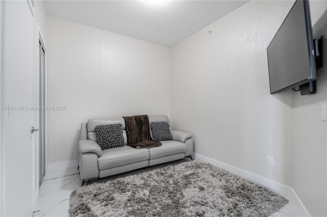 view of tiled living room