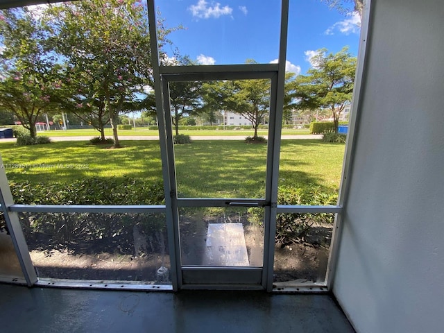 view of doorway to outside