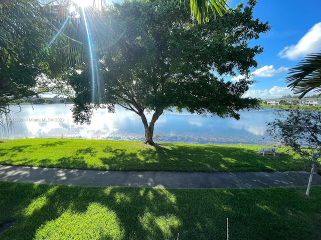 view of property view of water