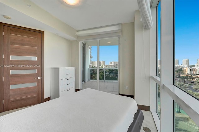 view of tiled bedroom