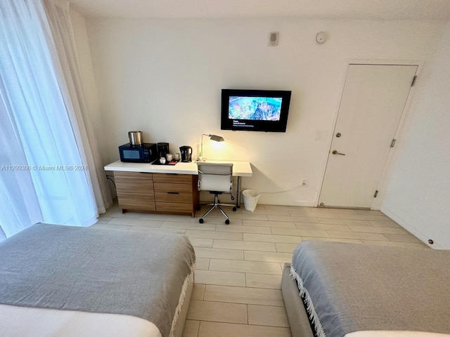 view of tiled bedroom