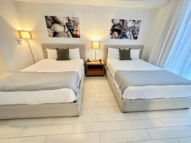 view of tiled bedroom