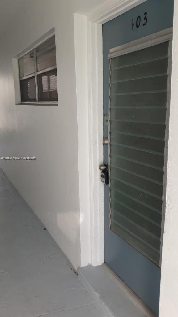 view of doorway to property