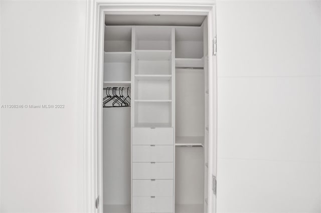 view of closet