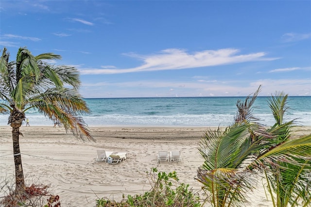 water view featuring a view of the beach