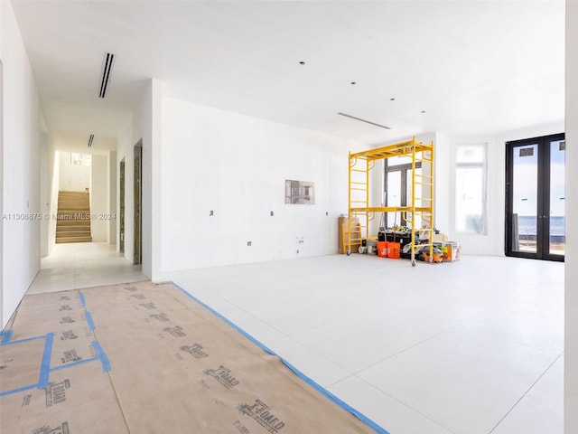 interior space featuring french doors