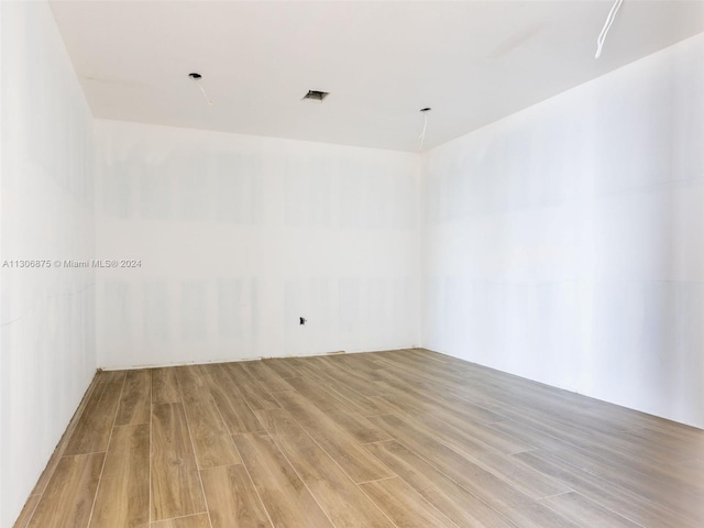 empty room featuring light wood-type flooring