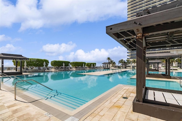 view of pool with a patio area