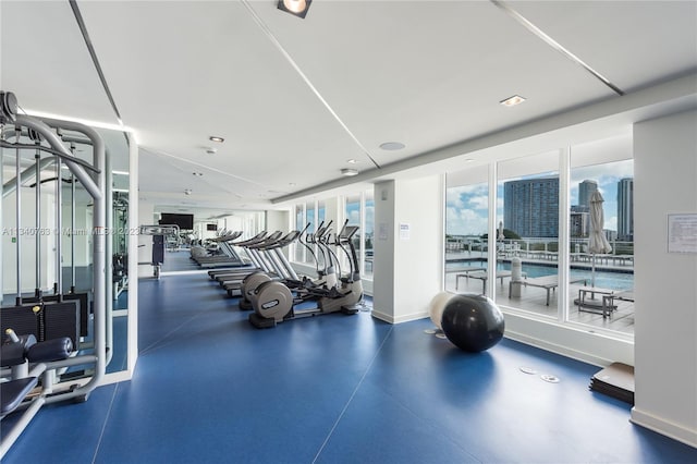 view of exercise room