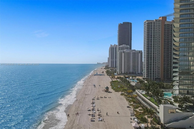 water view with a beach view