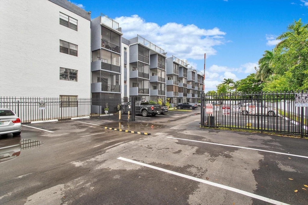 view of parking / parking lot