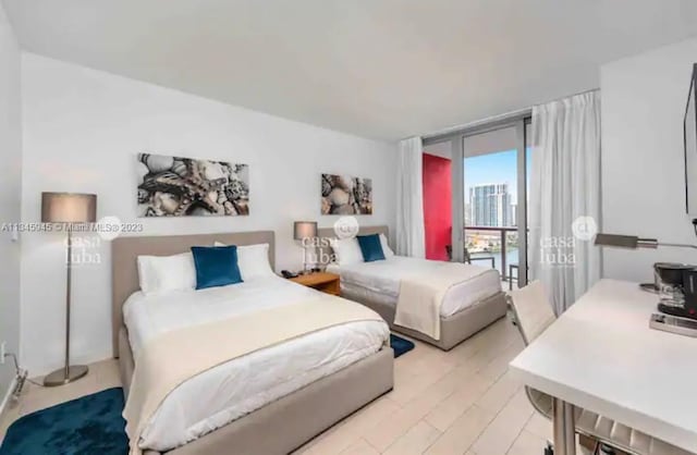 bedroom featuring light hardwood / wood-style flooring