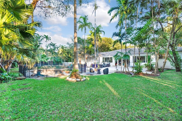 view of yard with a patio area