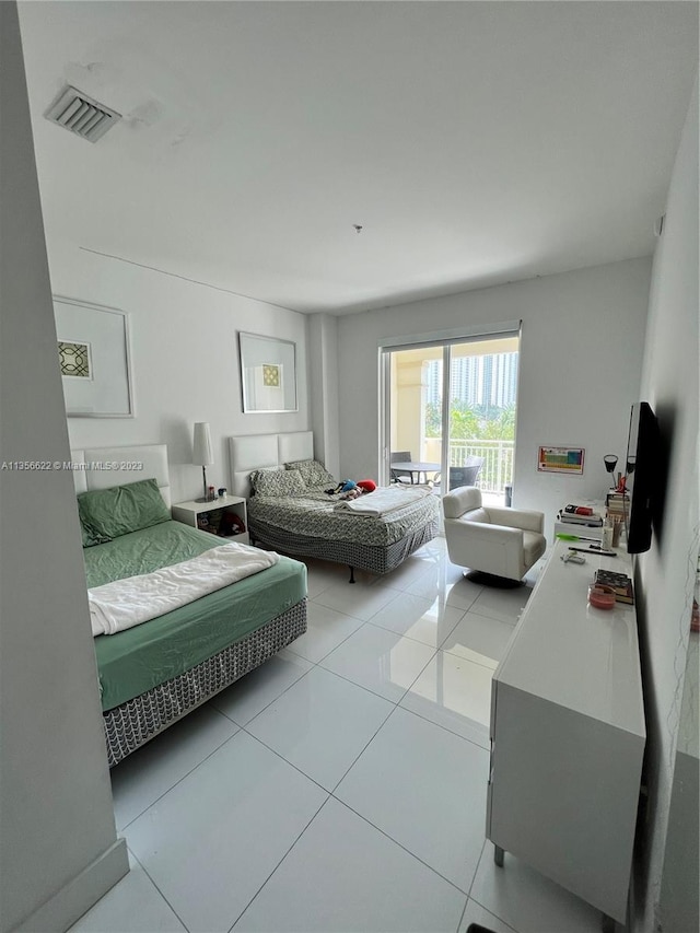 view of tiled bedroom