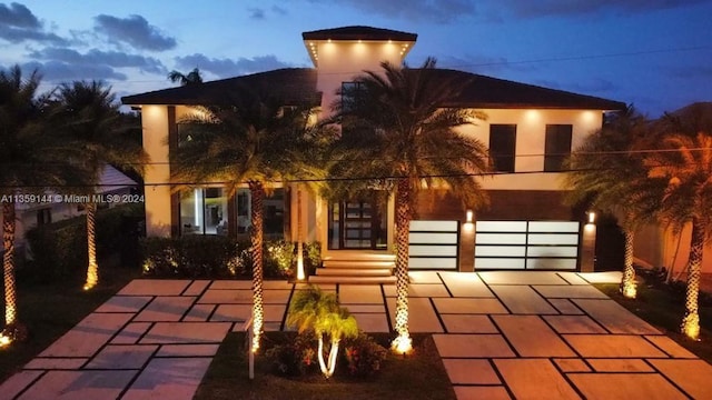 view of front of home featuring a garage