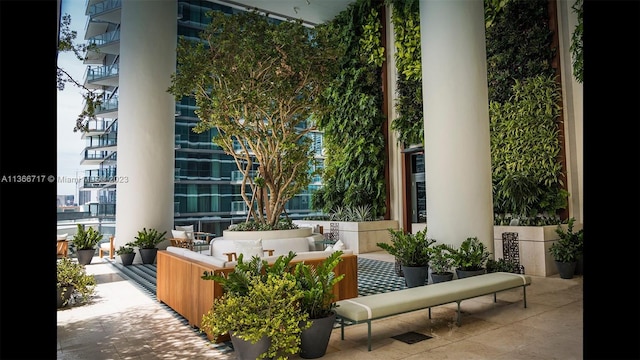 view of patio with outdoor lounge area