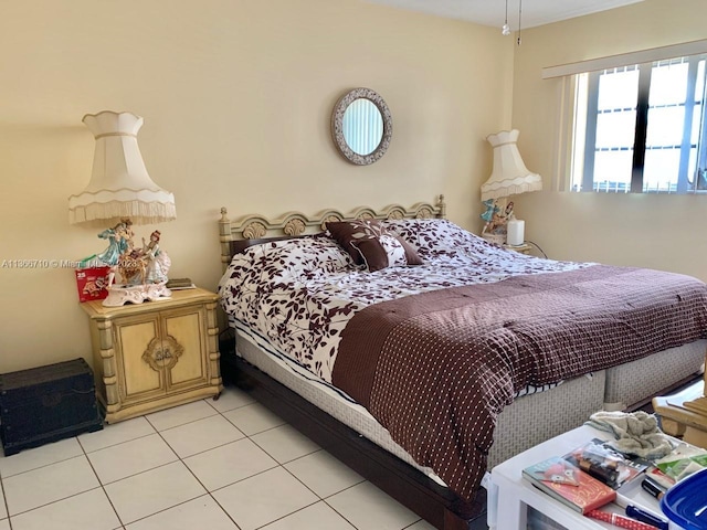 view of tiled bedroom