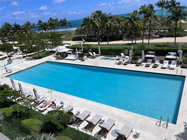 view of pool with a patio area