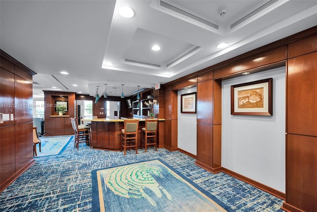 reception area featuring bar area