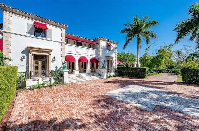 rear view of house with french doors