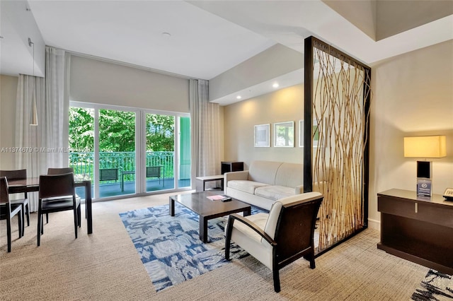 view of carpeted living room