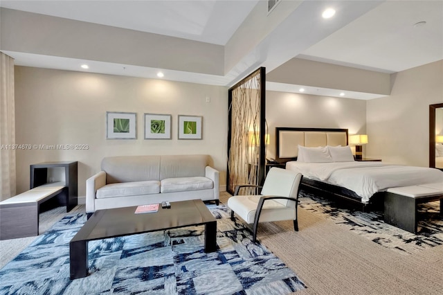 view of carpeted bedroom