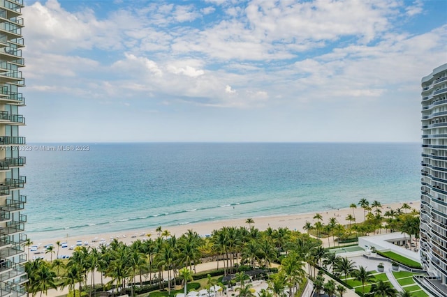 water view with a beach view