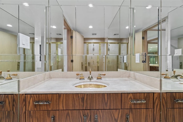 bathroom with oversized vanity