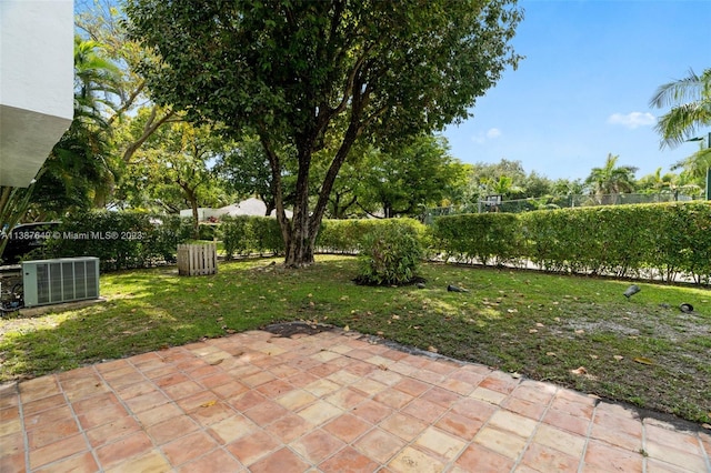 view of patio featuring central AC