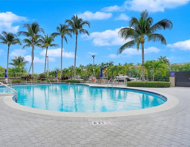 view of pool with a patio