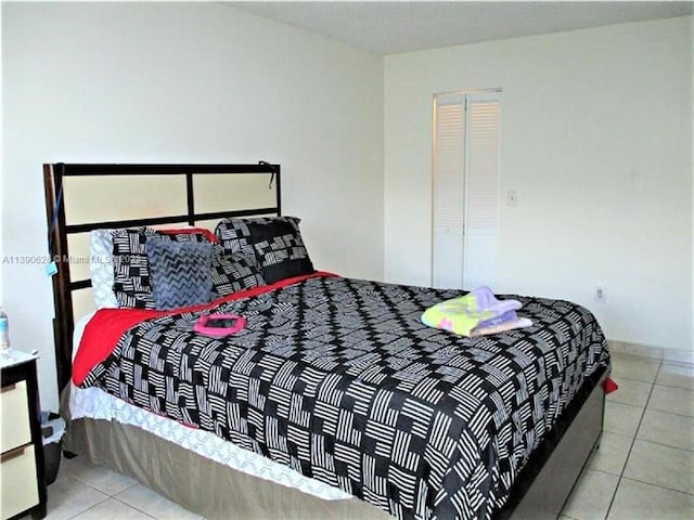 view of tiled bedroom