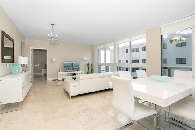 6365 Collins Ave Unit 907, Miami Beach, FL 33141 - living area featuring a chandelier