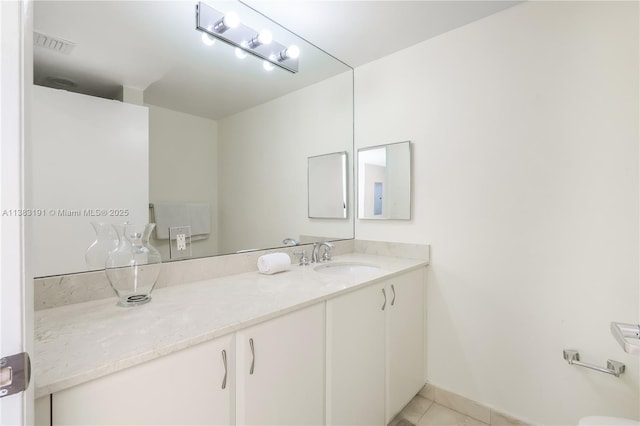 6365 Collins Ave Unit 907, Miami Beach, FL 33141 - bathroom featuring vanity and tile patterned floors