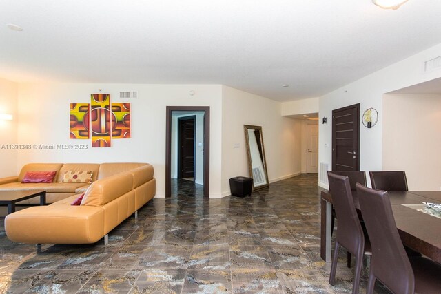 view of tiled living room