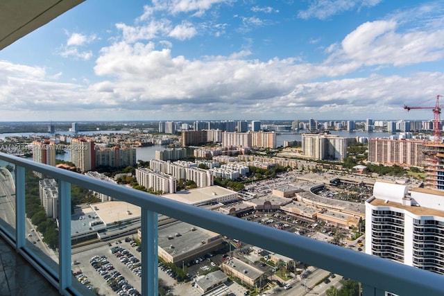 balcony featuring central air condition unit